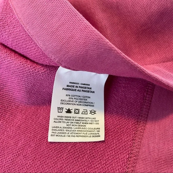 Nike Oversized Yoga Sweatshirt PINK Size SMALL (see measurements) #WB127 - Picture 6 of 7